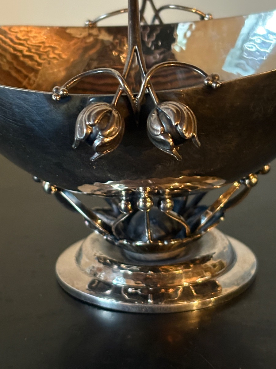 Solid Silver Georg Jensen Sugar Bowl -photo-3