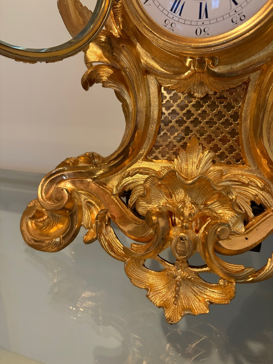 Louis XV Desk Clock By Gustave Lévy -photo-1