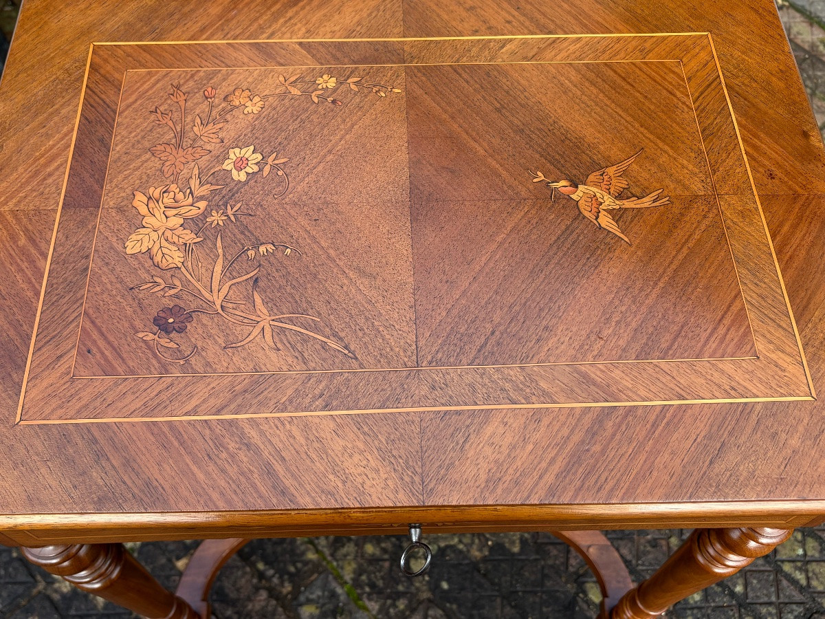 Napoleon III Marquetry Coffee Table -photo-4