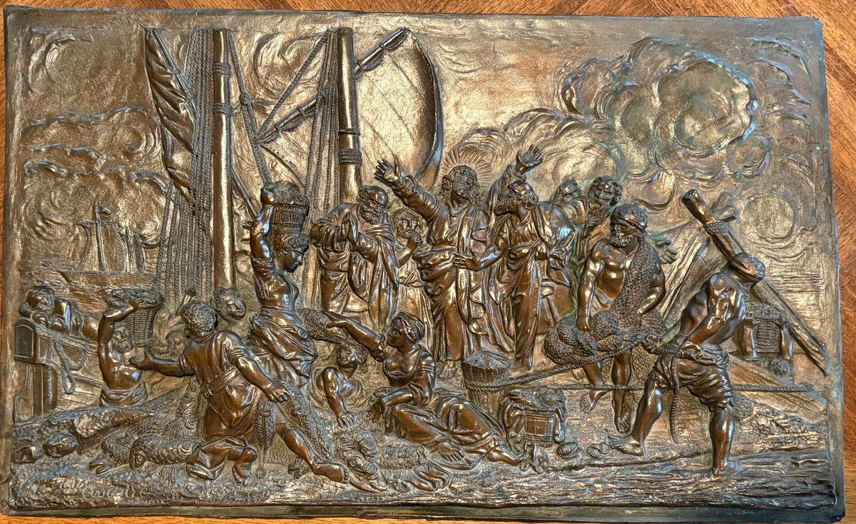 The Miraculous Catch Of Fish (high Relief) By F. Lavastre