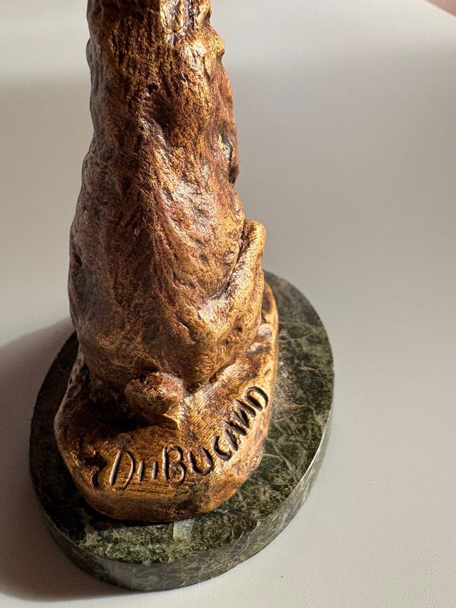 Bronze lièvre debout Alfred Dubucand-photo-1