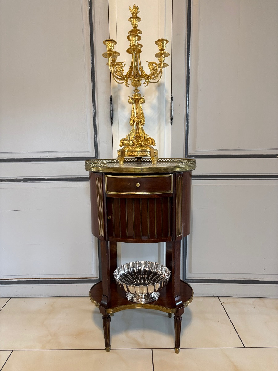 Table de salon à rideau style Louis XVI -photo-2