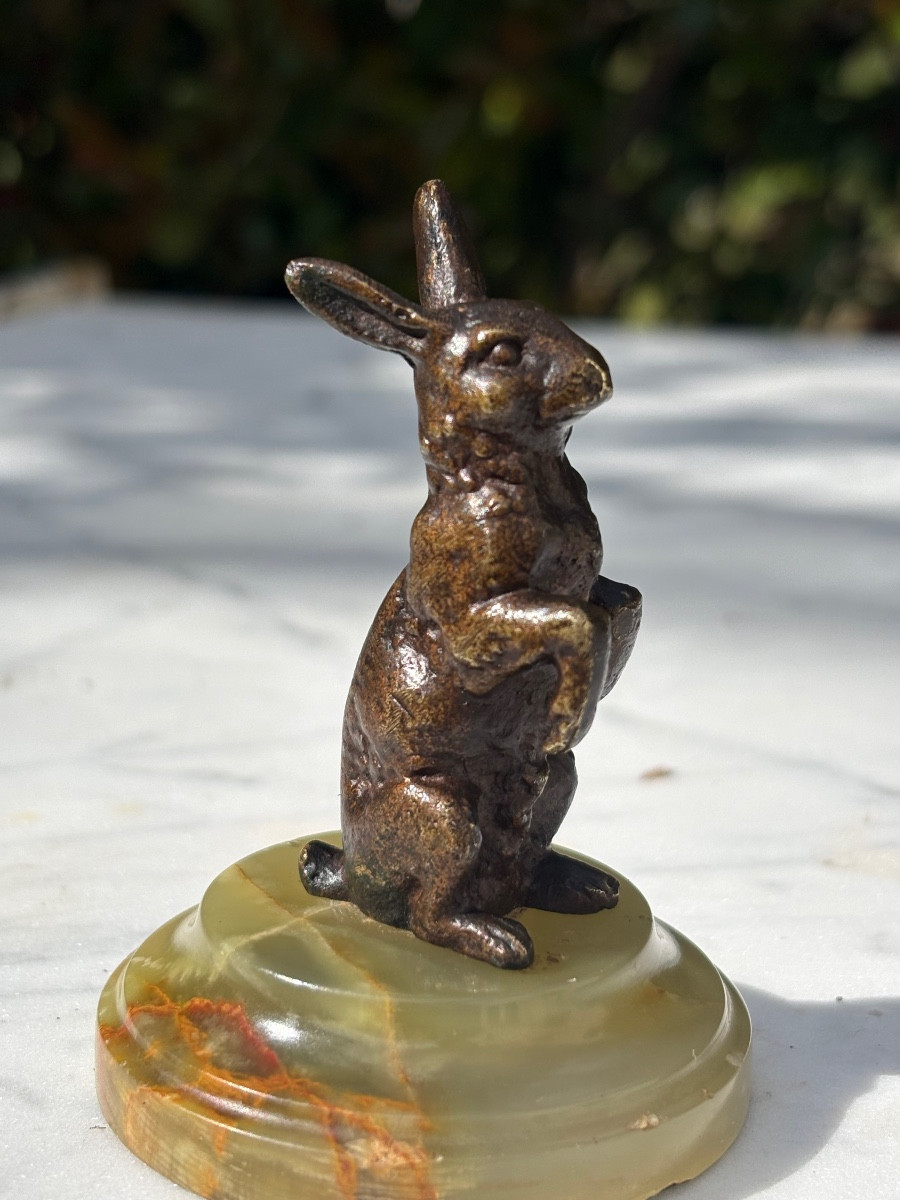 Bronze animalier lapin 