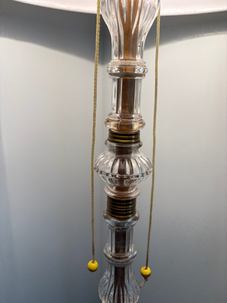 Crystal And Wrought Iron Floor Lamp-photo-3