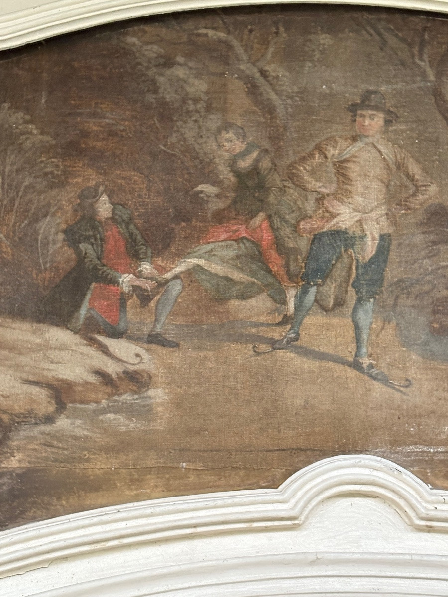 Communication Doors With Louis XV Overmantel-photo-3