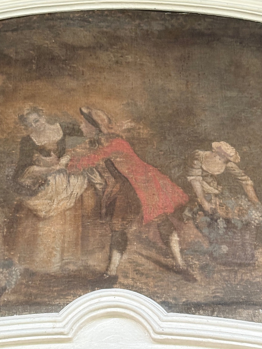 Communication Doors With Louis XV Overmantel-photo-1