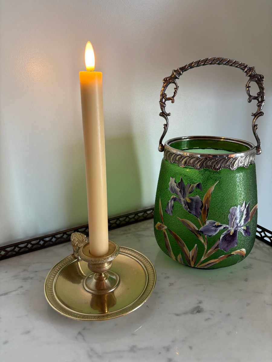 Gilt Bronze Empire Hand Candlestick-photo-2