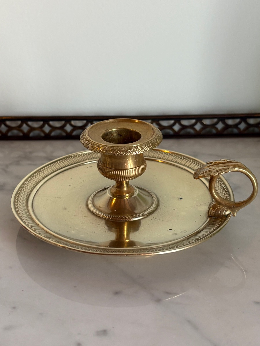 Gilt Bronze Empire Hand Candlestick-photo-1