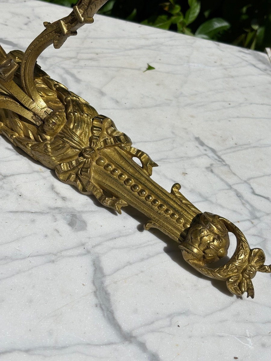 Pair Of 18th-century Louis XVI Ormolu Sconces-photo-1
