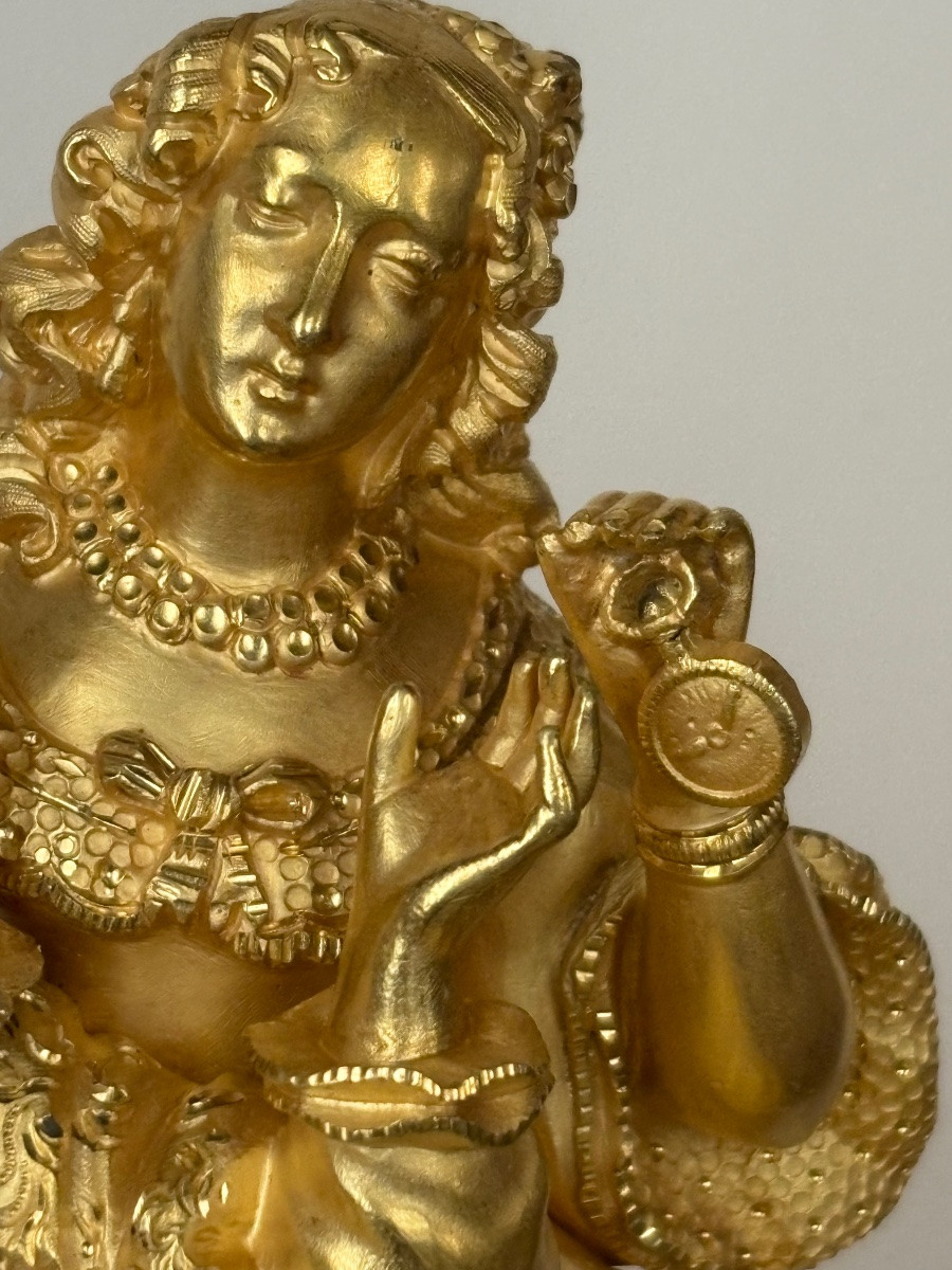 Pendule Louis XIV et Marie Thérèse d’Autriche époque Restauration -photo-2