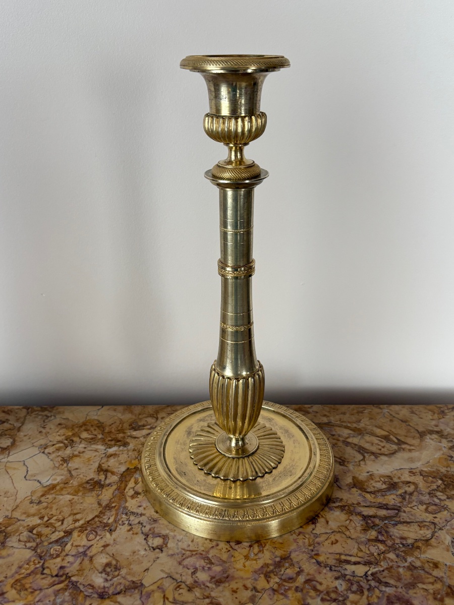Paire de grands bougeoirs Empire Ravrio-photo-2