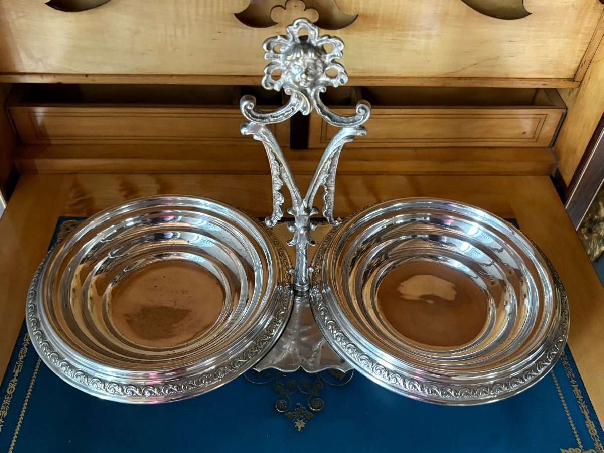 Présentoir double cloche en cristal -photo-3