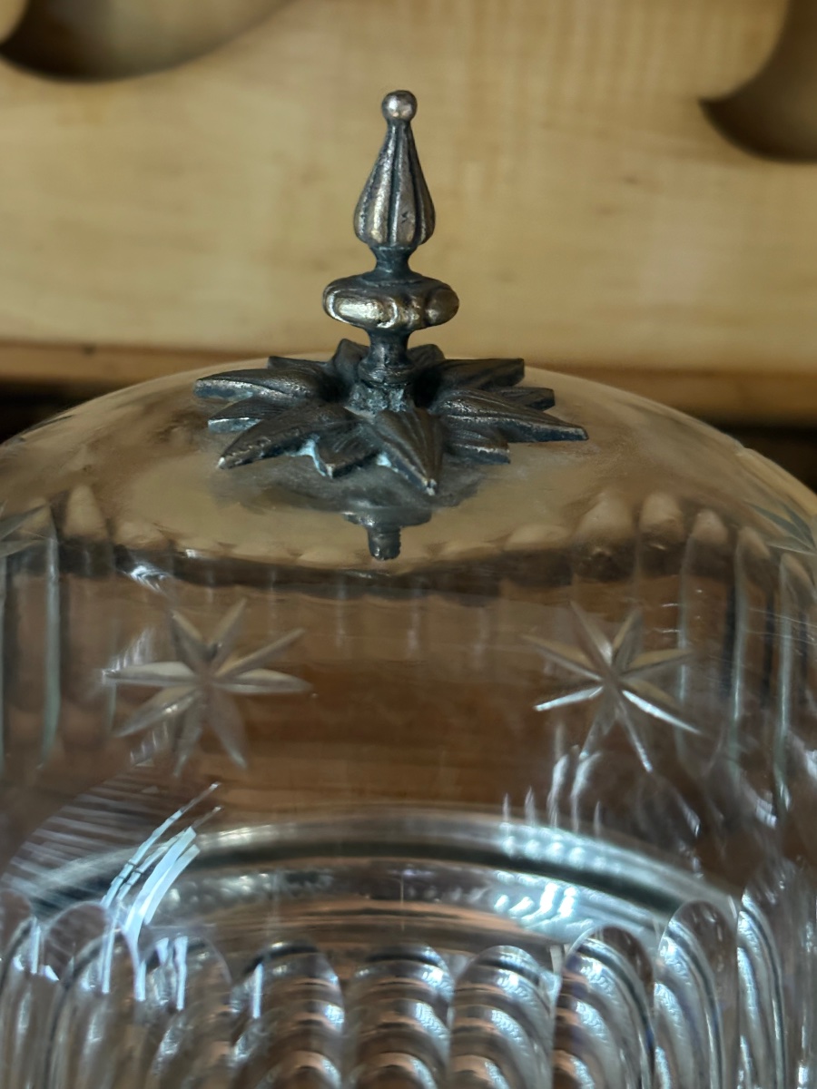 Présentoir double cloche en cristal -photo-1