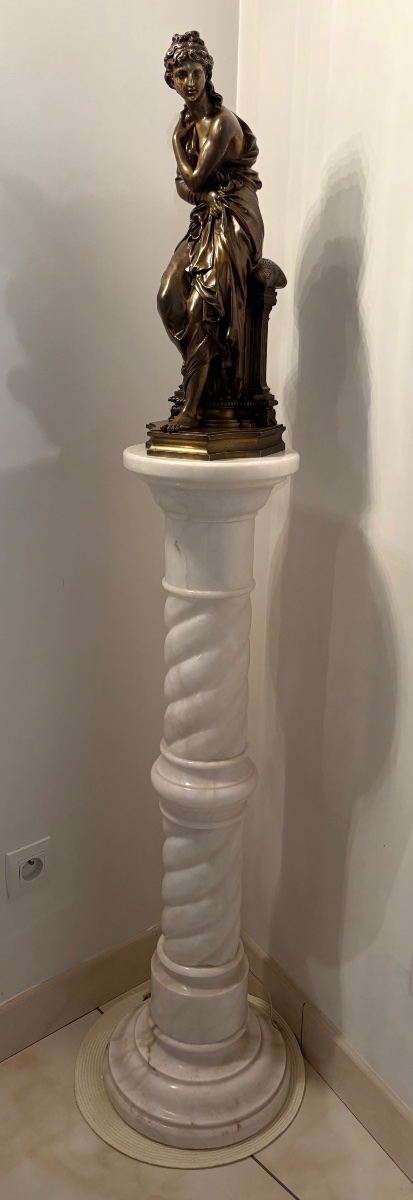 Bronze " Vénus sortant du bain " Henri Étienne Dumaige -photo-2