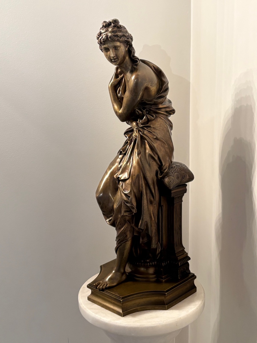 Bronze " Vénus sortant du bain " Henri Étienne Dumaige -photo-3