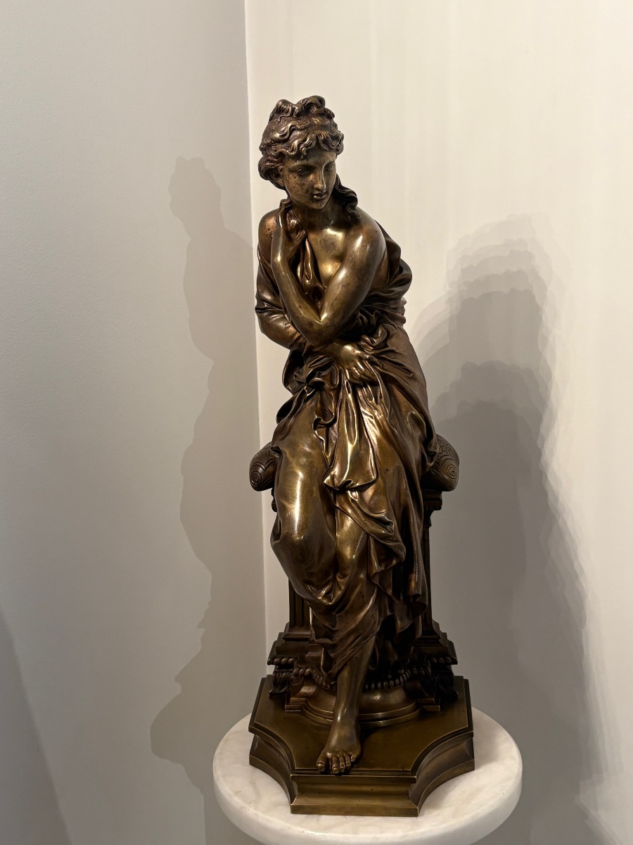 Bronze " Vénus sortant du bain " Henri Étienne Dumaige -photo-4