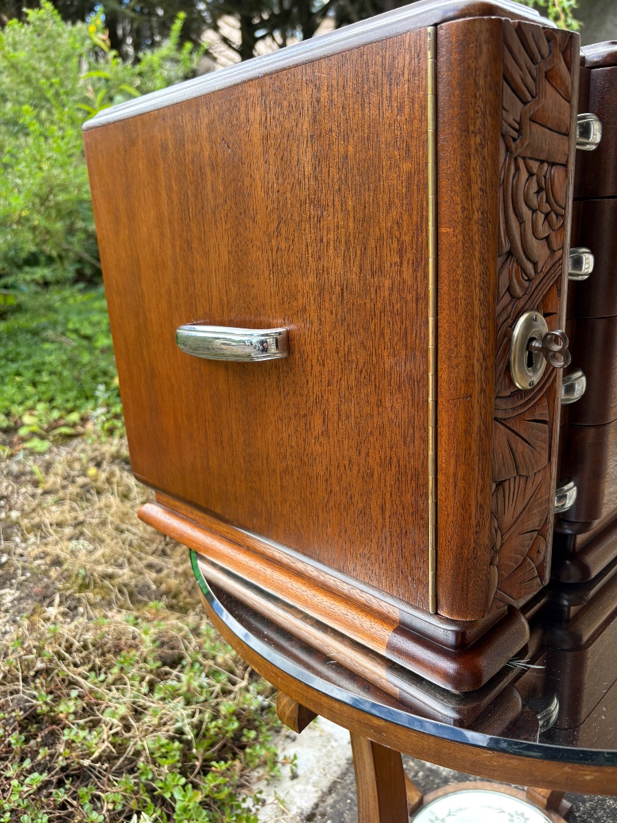 Art Deco Mahogany Household Set-photo-2
