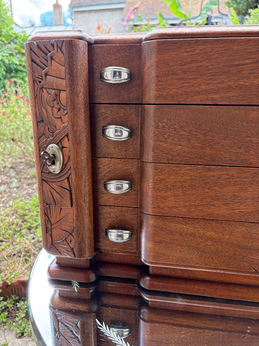 Art Deco Mahogany Household Set-photo-3