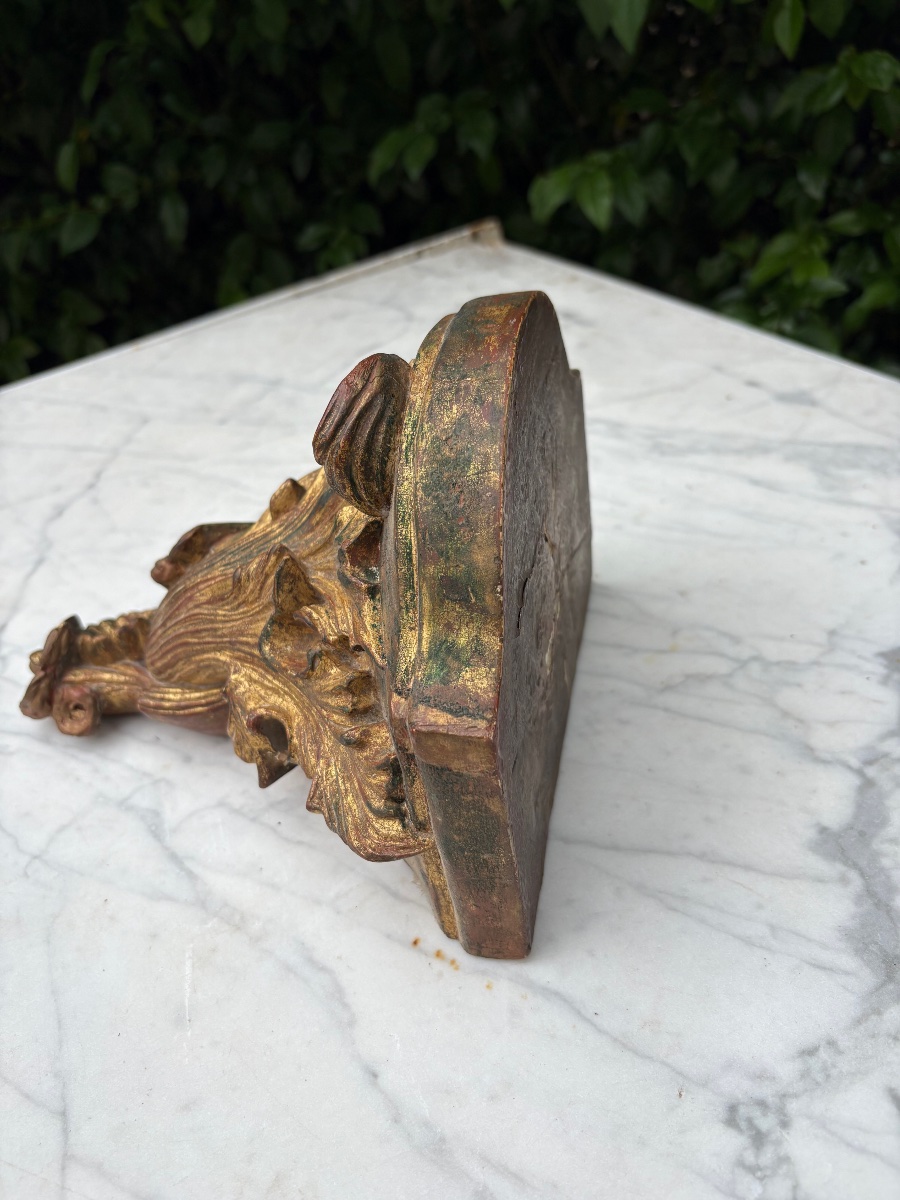 Regency-era Wall Console In Gilded Wood -photo-4