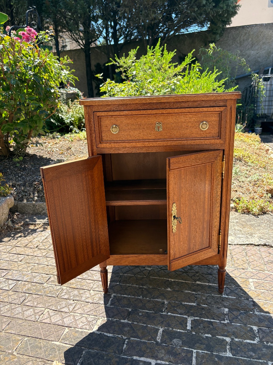 Petit buffet Louis XVI acajou blond -photo-3