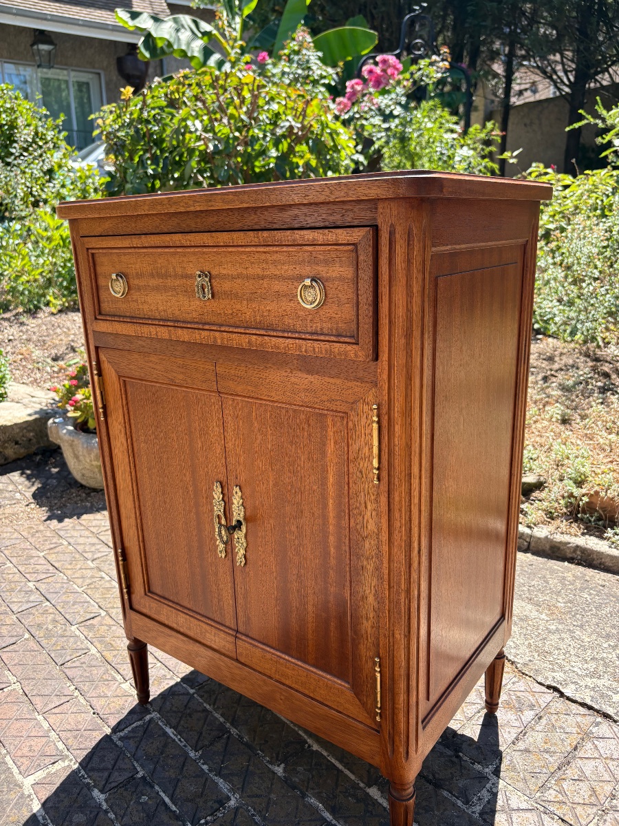 Petit buffet Louis XVI acajou blond -photo-1