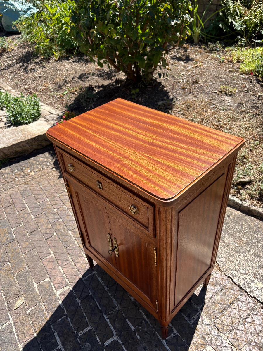 Petit buffet Louis XVI acajou blond -photo-2