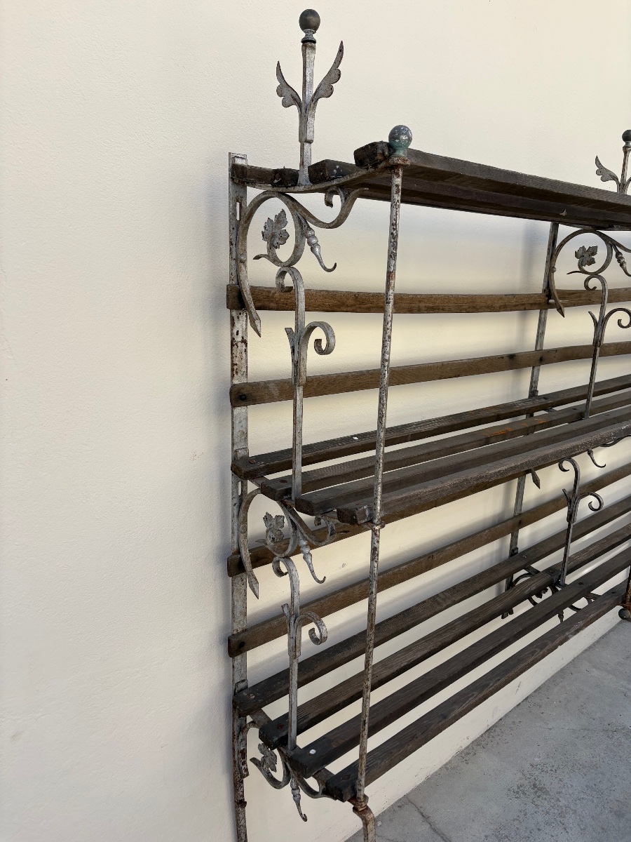 Étagère en fer forgé / grille de boulanger XIXe-photo-3