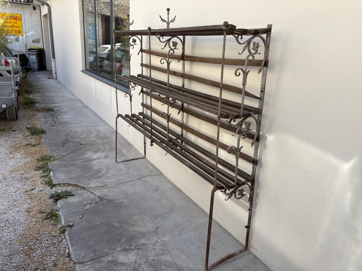 Étagère en fer forgé / grille de boulanger XIXe-photo-4