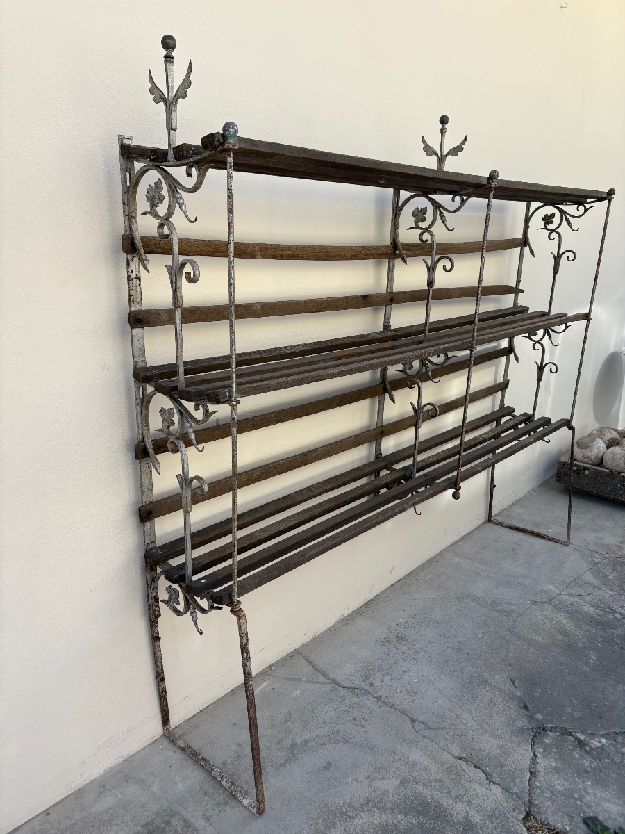 Étagère en fer forgé / grille de boulanger XIXe