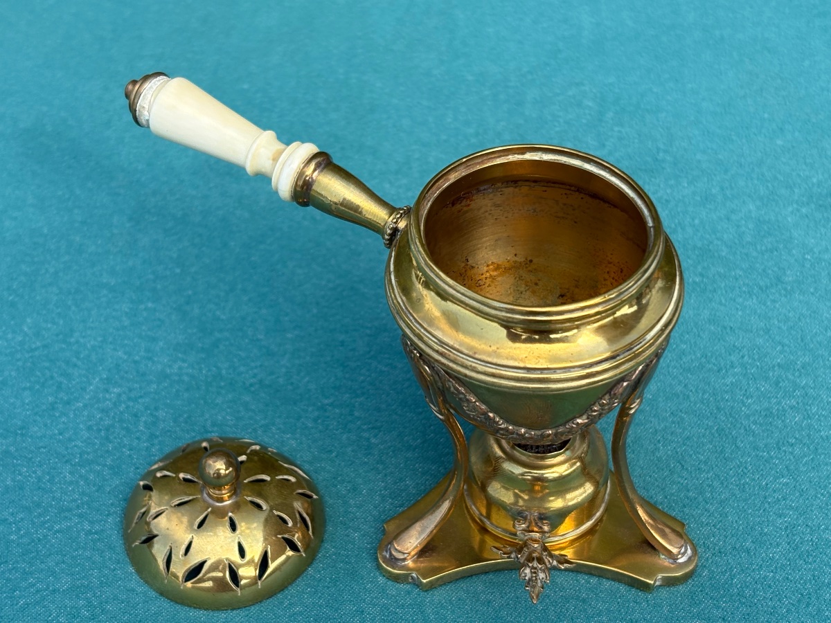 Gilded Bronze Bowl-shaped Incense Burner -photo-3