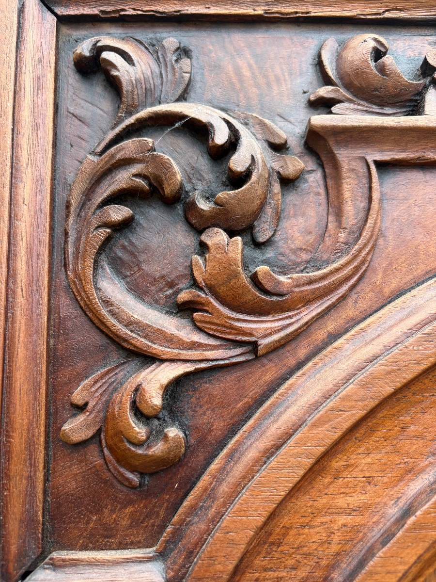 Grande paire de portes Régence en noyer massif -photo-2