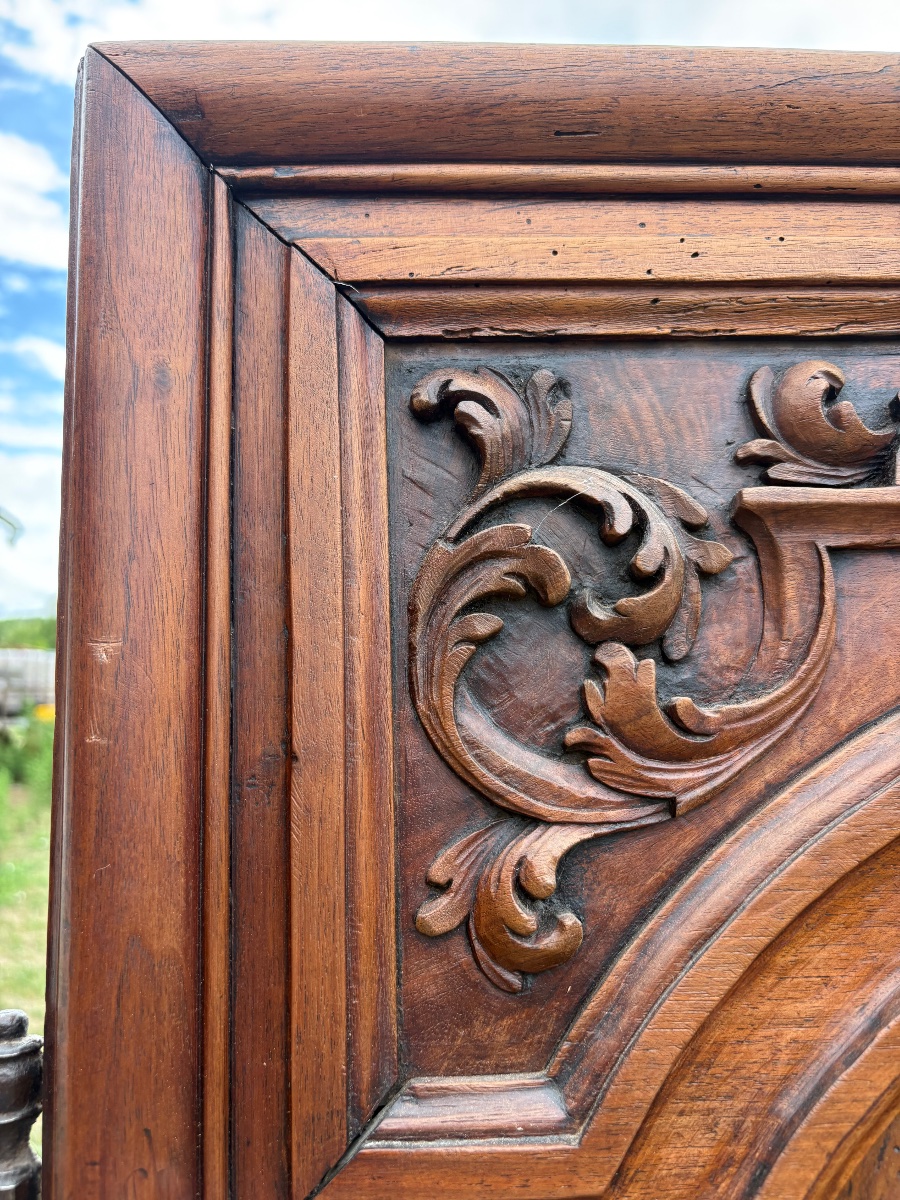Grande paire de portes Régence en noyer massif -photo-3