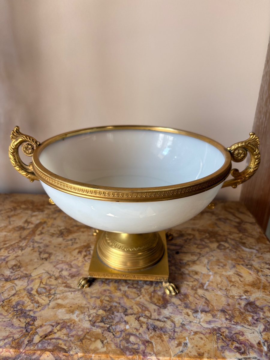 Coupe en opaline Époque Restauration -photo-3