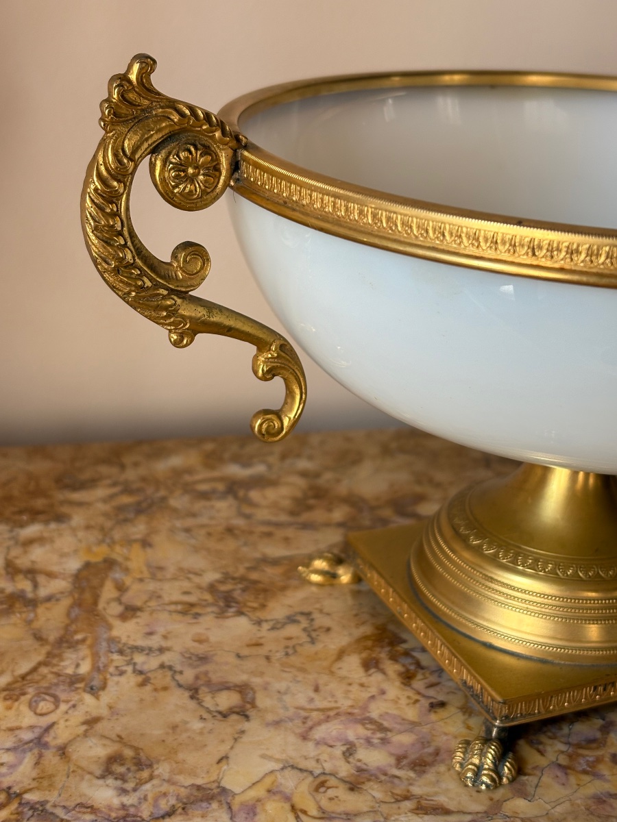 Coupe en opaline Époque Restauration -photo-1