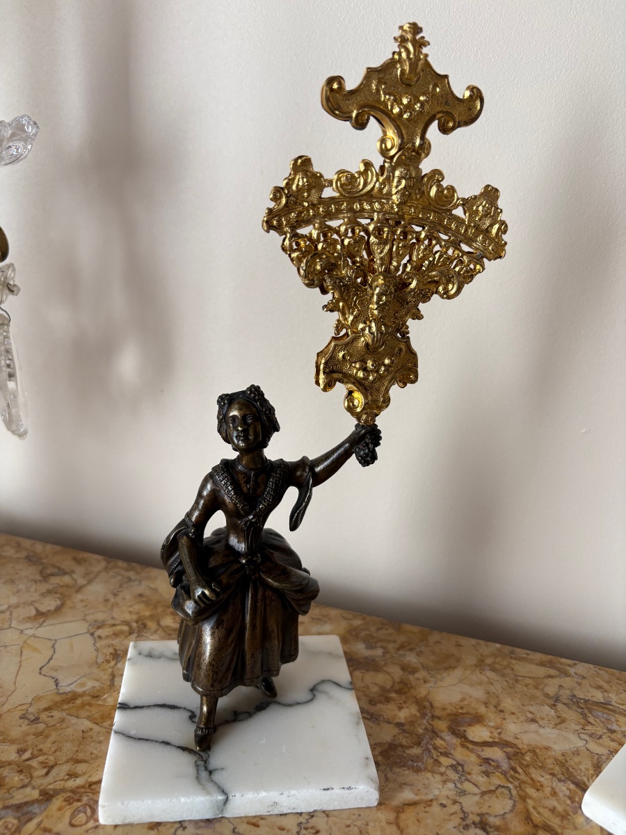 Personnages en bronze thème de la vigne et de la viticulture -photo-4