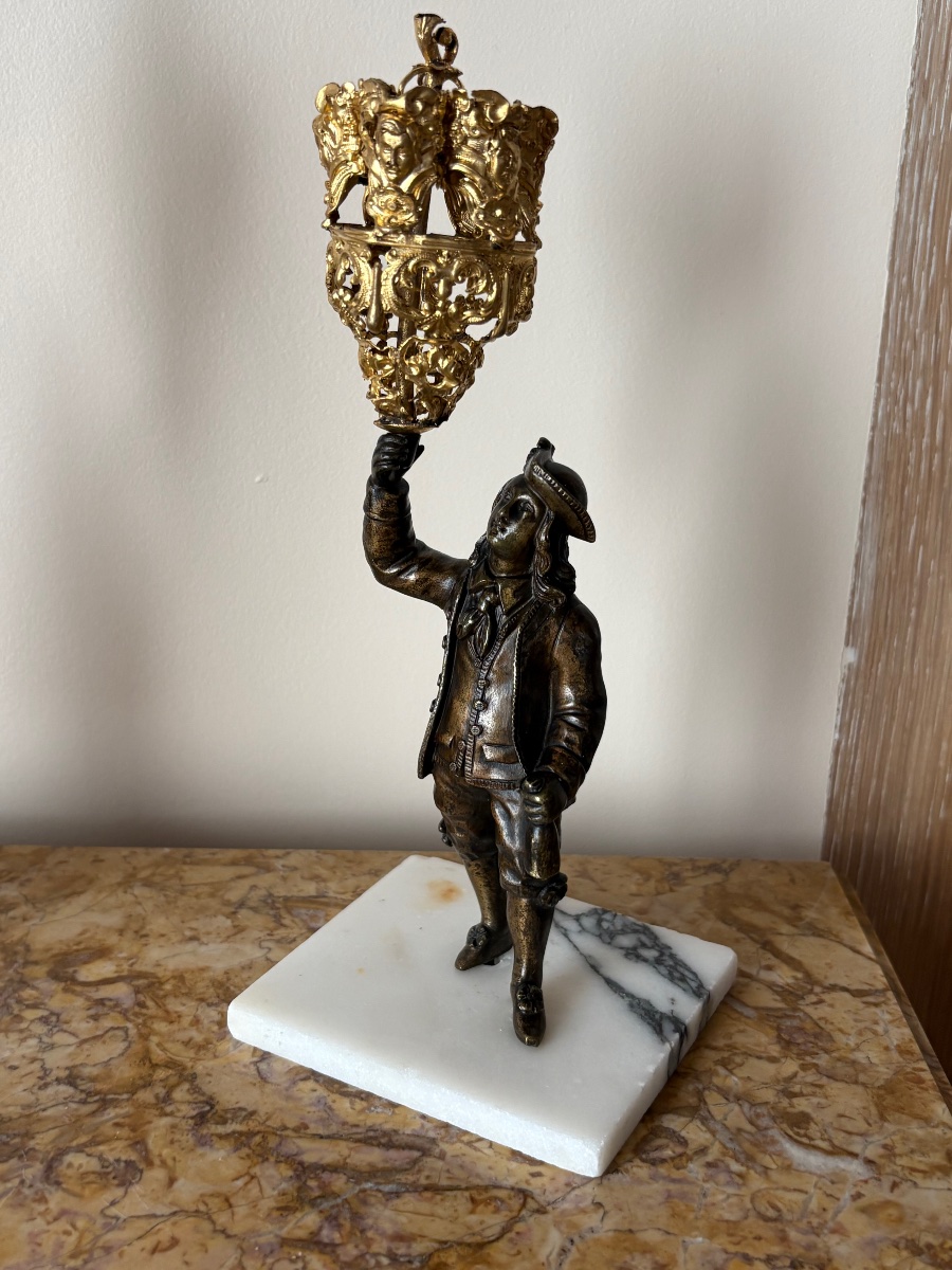 Personnages en bronze thème de la vigne et de la viticulture -photo-1