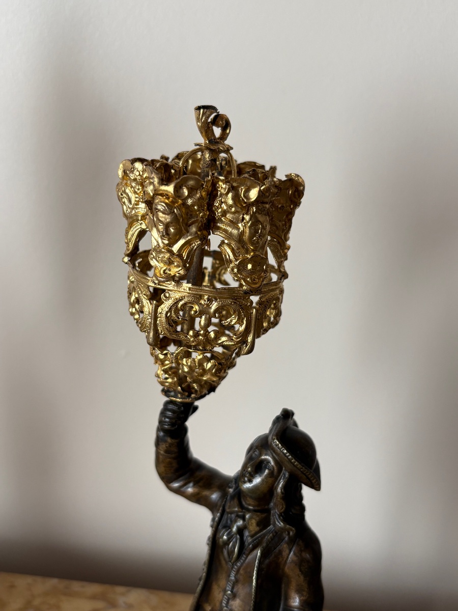 Personnages en bronze thème de la vigne et de la viticulture -photo-3