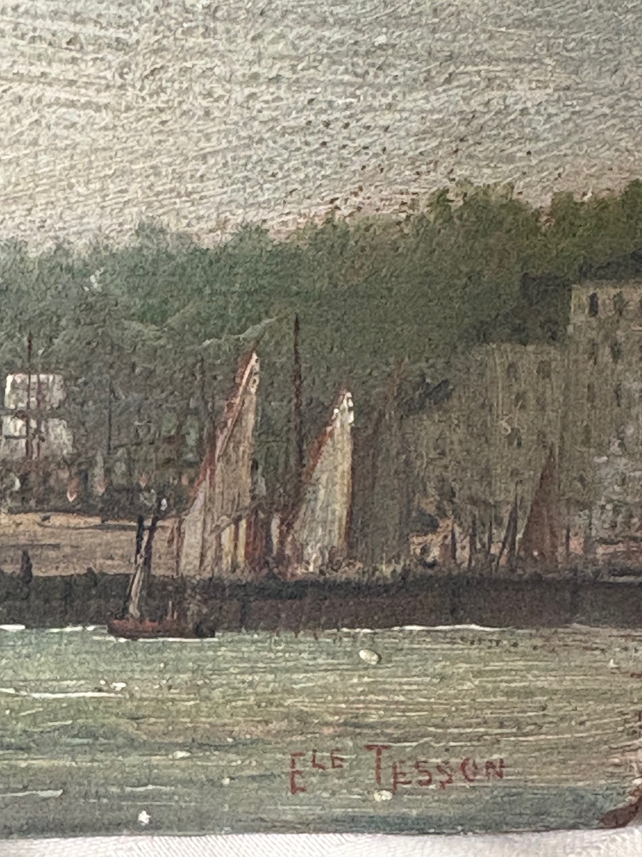 The Port Of Cherbourg: 19th-century Maritime Art By émile Tesson-photo-4