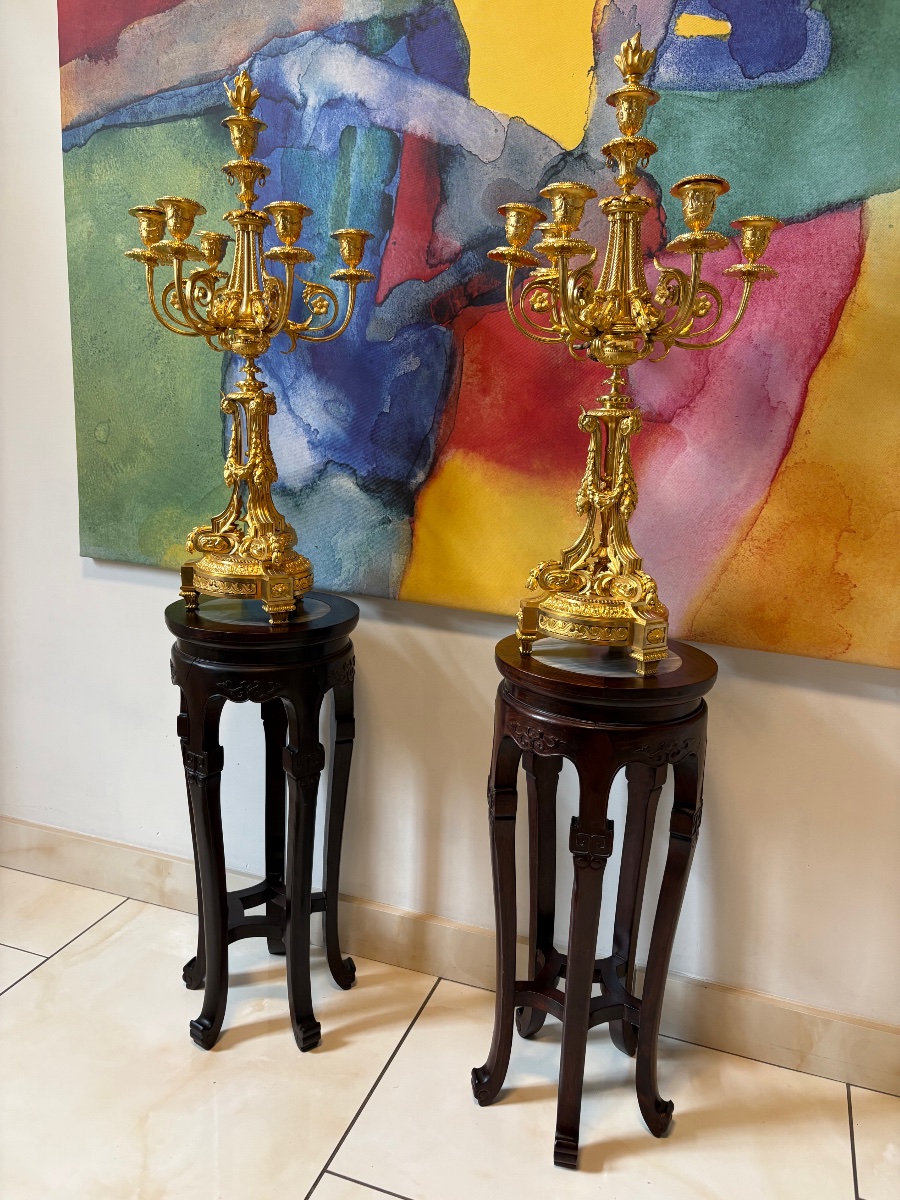 Pair Of Asian Rosewood Stools -photo-3