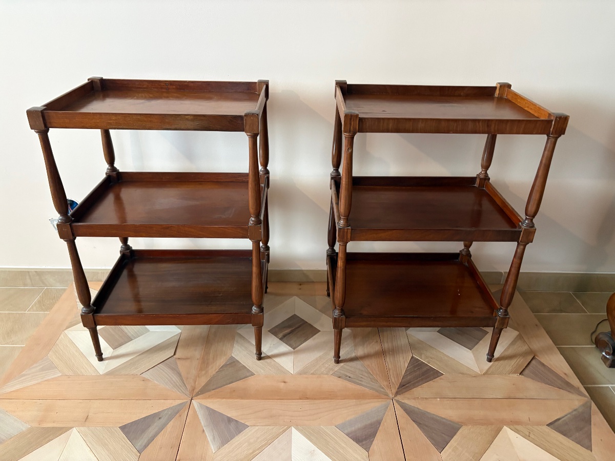 Pair Of Louis XVI Side Tables Made Of Mahogany -photo-3
