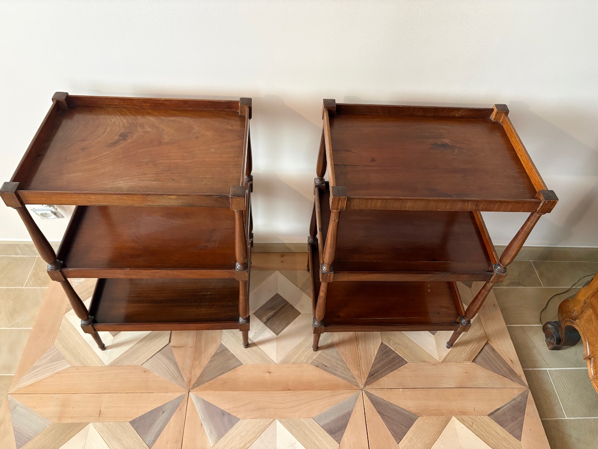 Pair Of Louis XVI Side Tables Made Of Mahogany -photo-4