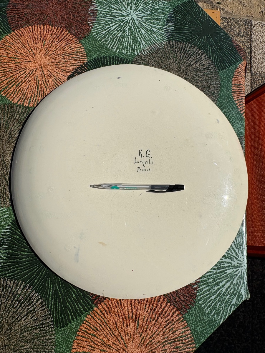 Lunéville Decorative Plate Featuring A Moonlit Landscape -photo-4