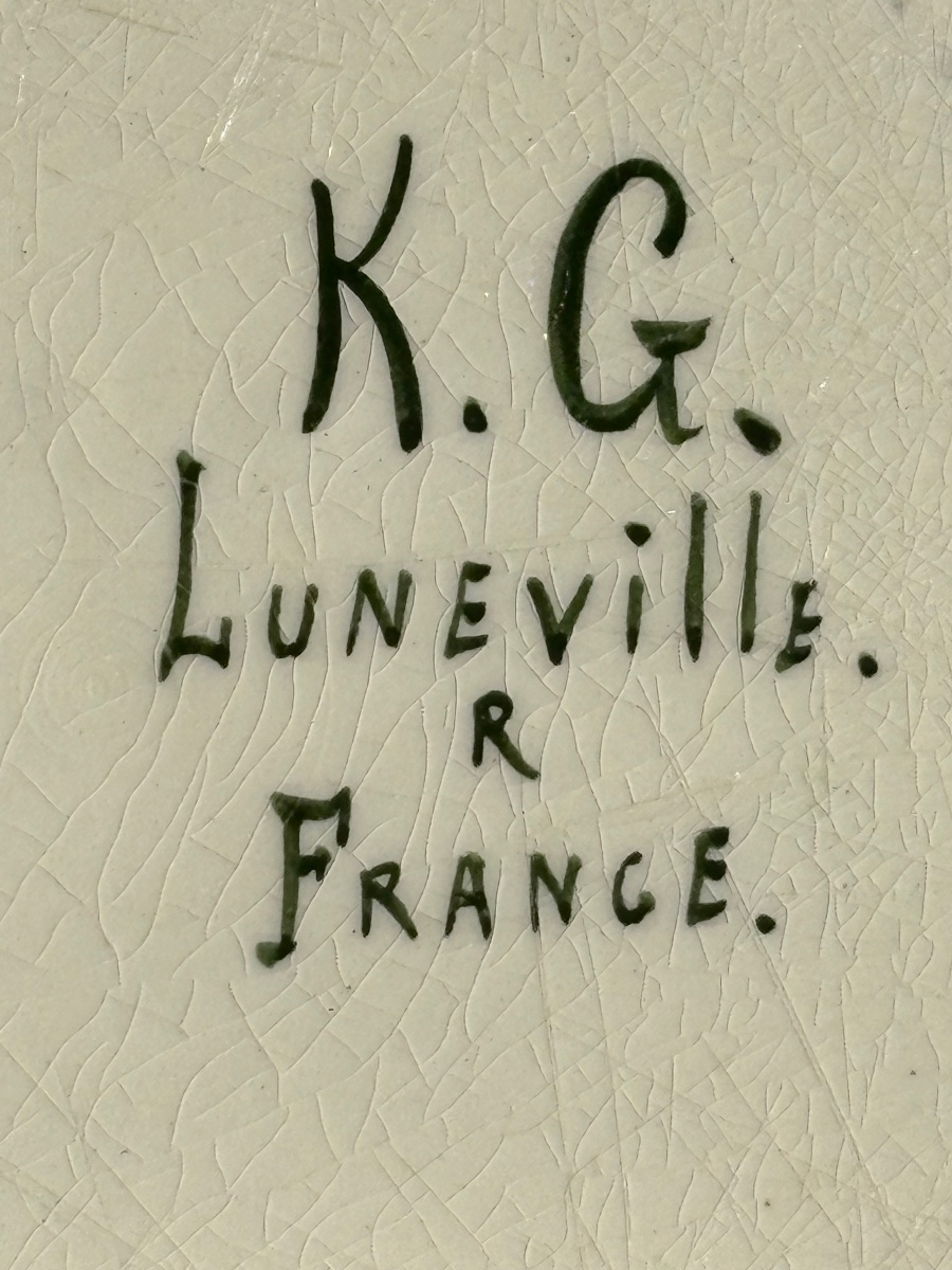 Lunéville Decorative Plate Featuring A Moonlit Landscape -photo-1