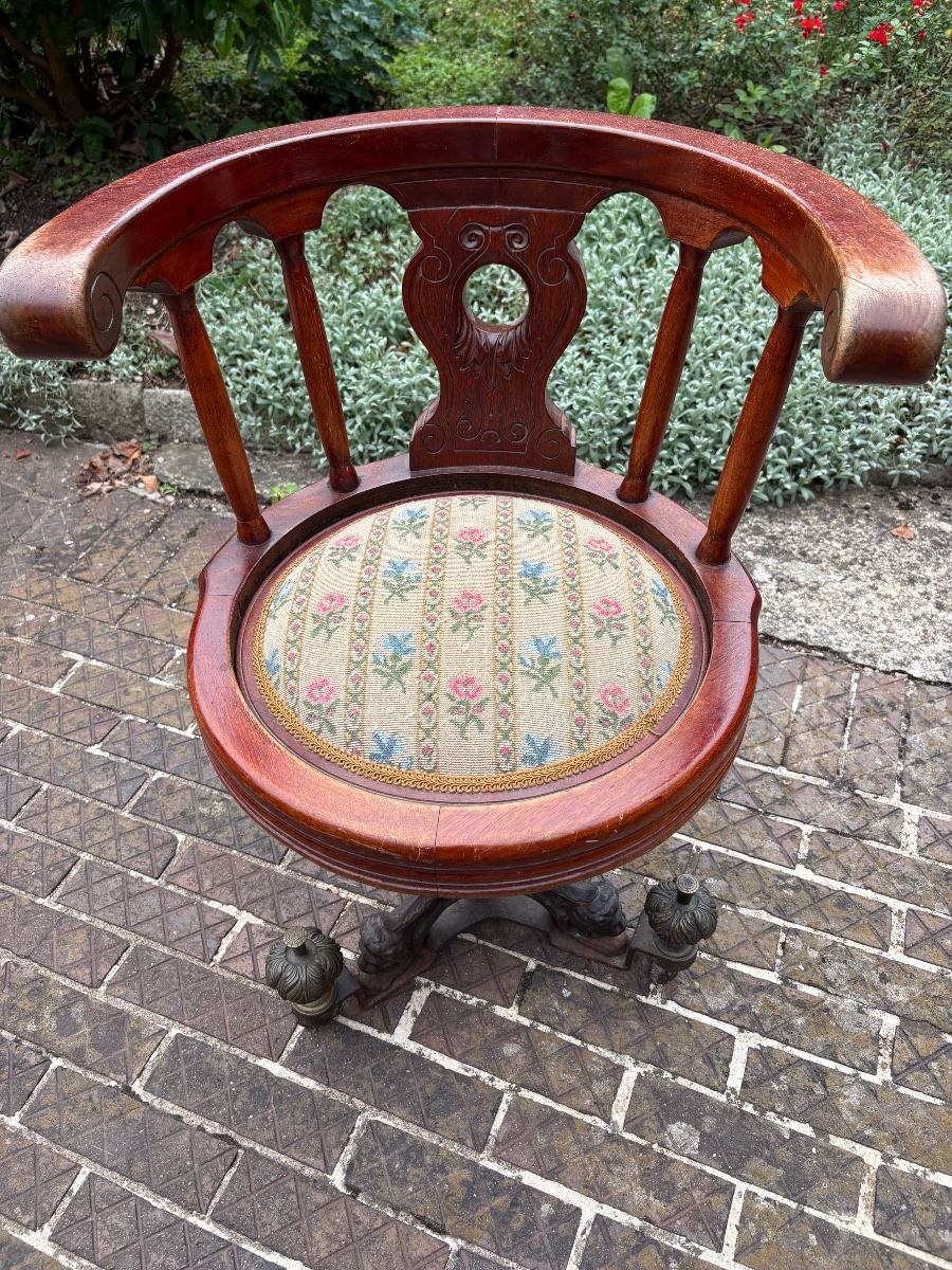 Fauteuil de bureau trois lions Empire -photo-3