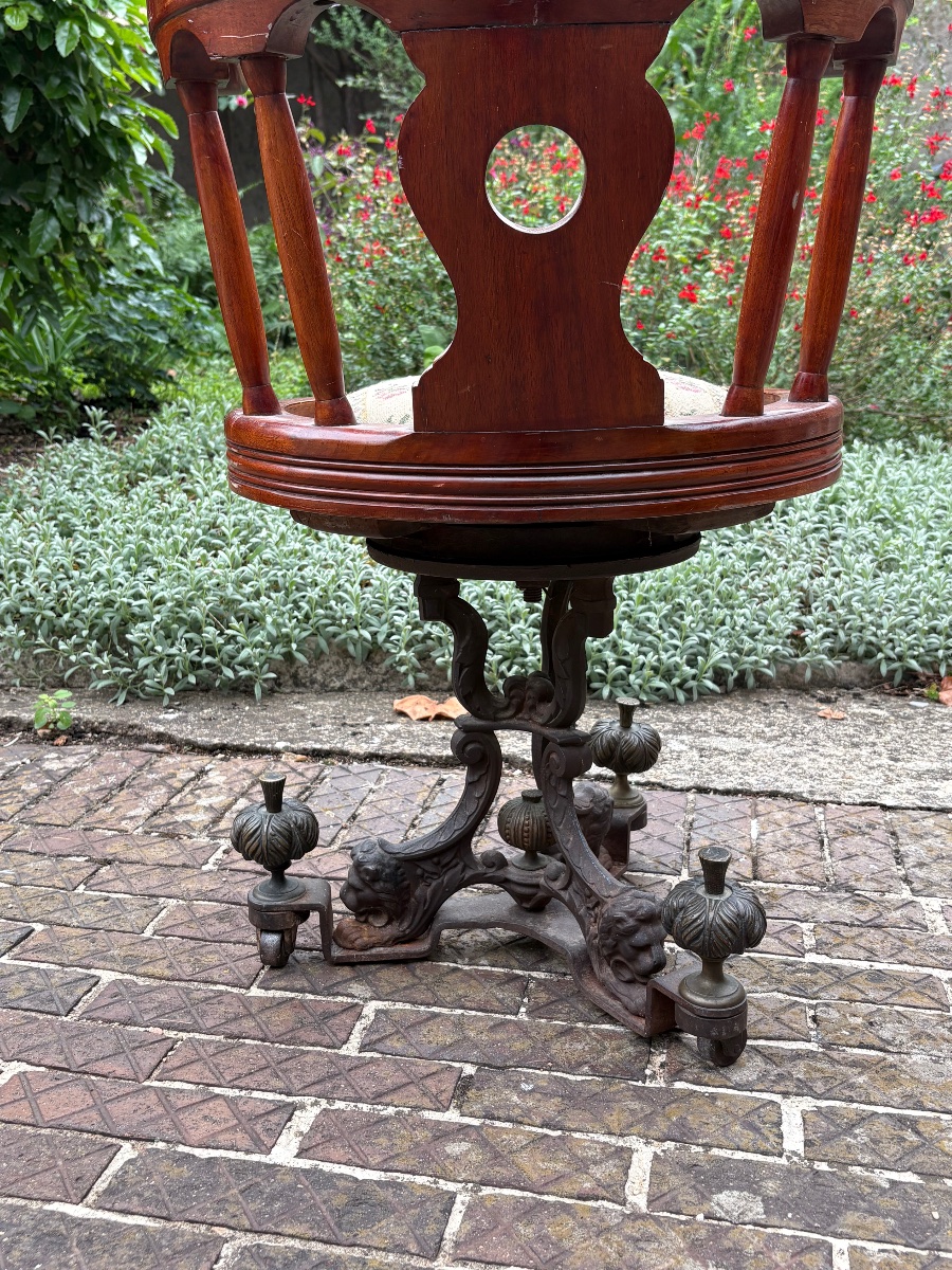 Fauteuil de bureau trois lions Empire -photo-3