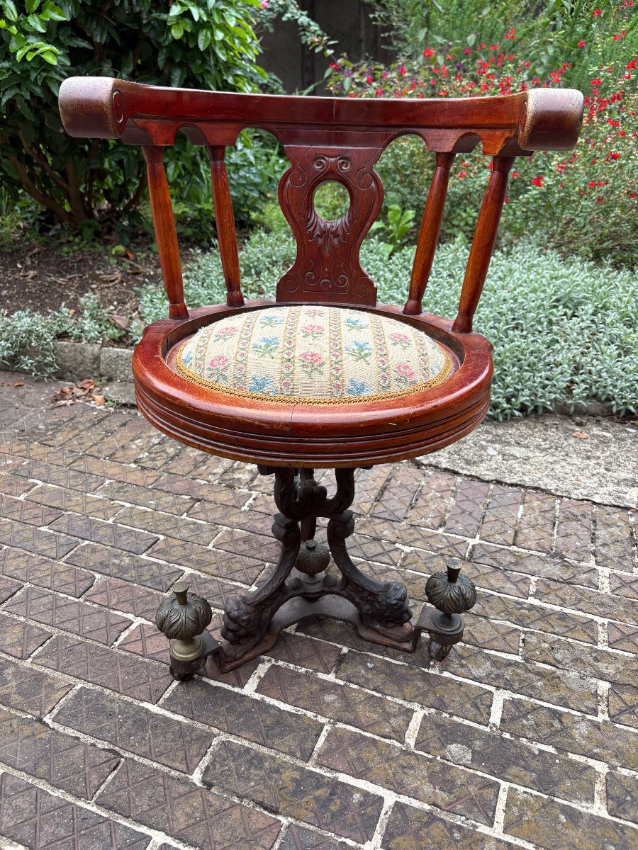 Fauteuil de bureau trois lions Empire 