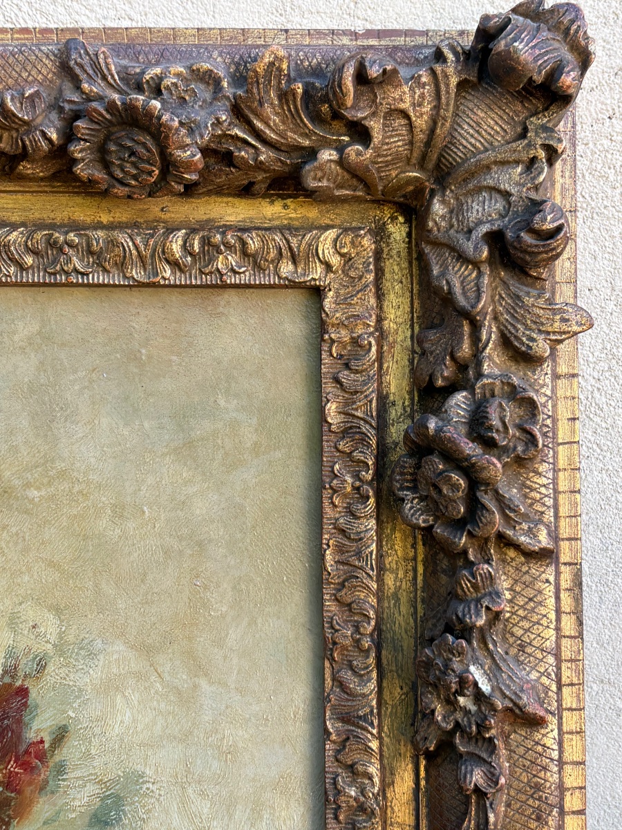 Bouquet Of Roses, Hst, 19th-century Antwerp School-photo-1