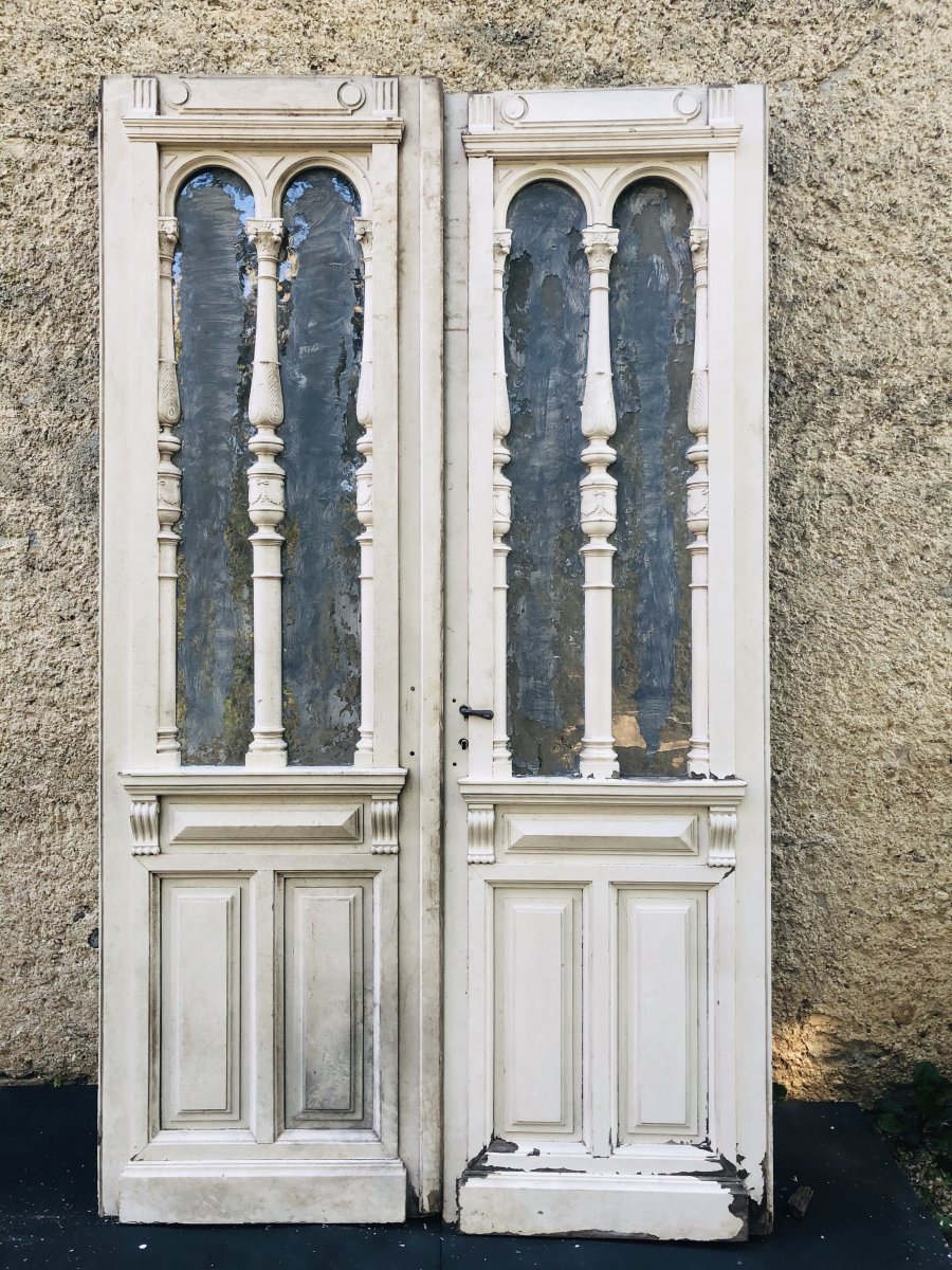 portes anciennes en acajou massif du XIX ème siècle