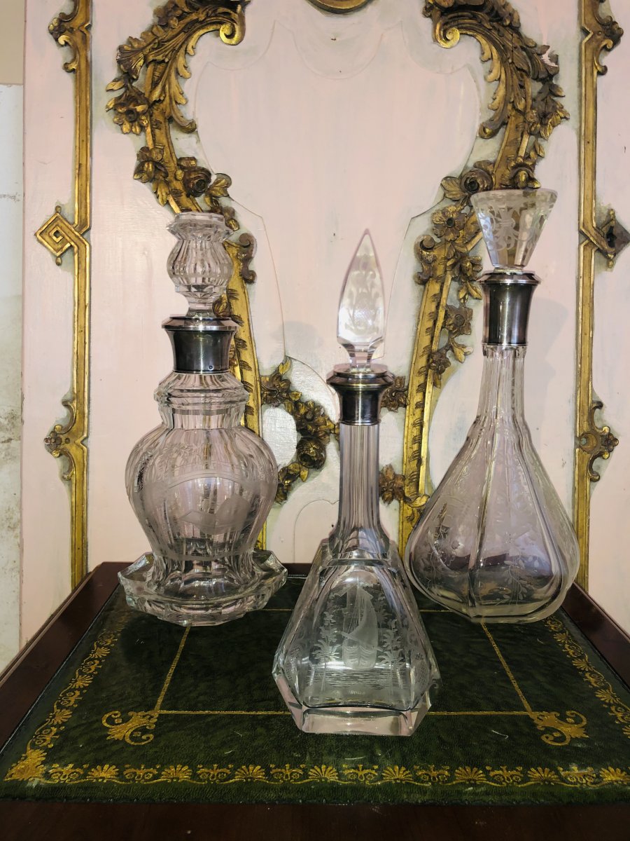 Baccarat Silver Decanters