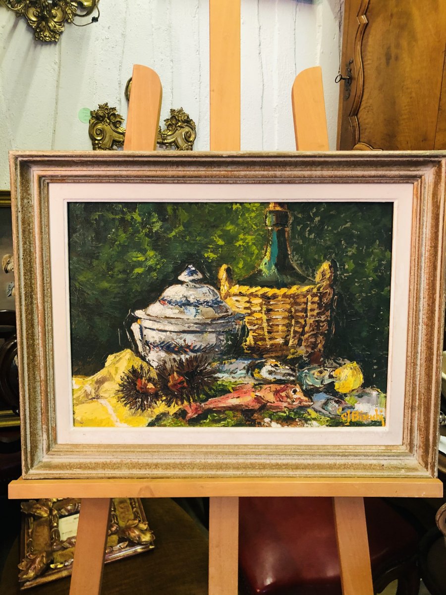 Bouillabaise Painting On Hardboard